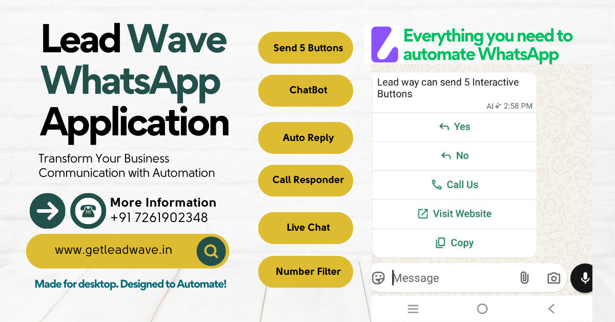 Lead Wave - Whatsapp Marketing - Bulk Whatsapp Button Sender